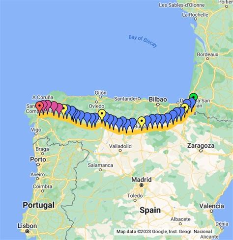 autista lateralmente inverno spain camino de santiago map candidato ...