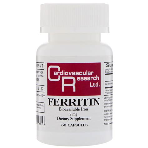 Cardiovascular Research Ferritin, 5 mg, 60 Capsules - Walmart.com - Walmart.com