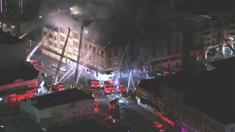 Downtown LA Building avoids collapse after large fire | FOX 11 Los Angeles