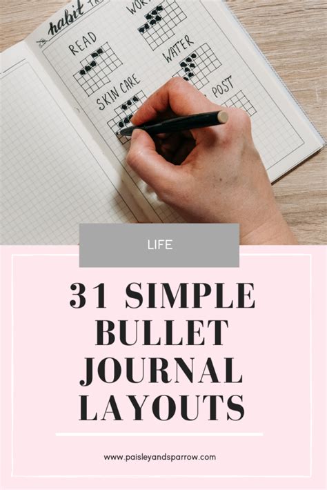 31 Ideas for Simple Bullet Journal Layouts - Paisley & Sparrow