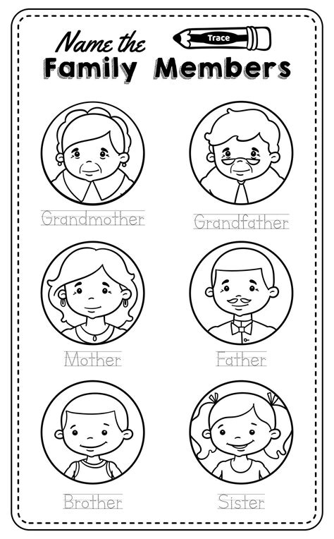 My Family & Me Preschool Theme Worksheets Printable | Family worksheet, Family activities ...