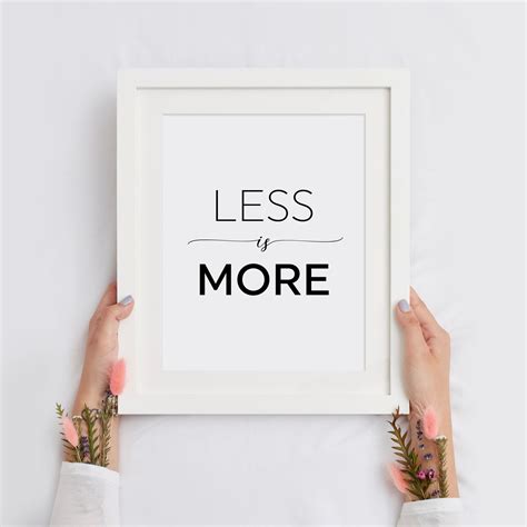 Less is More Printable Wall Art Minimalist Poster - Etsy UK