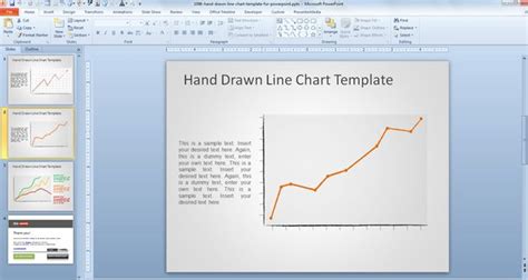 Free Hand Drawn Line Chart Template for PowerPoint