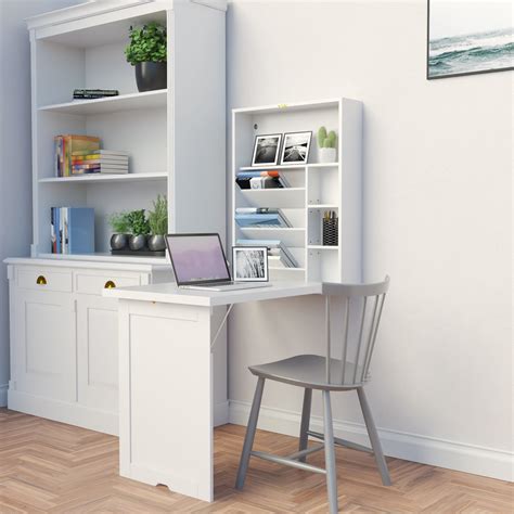 Jaxpety Wall Mounted Table Convertible Desk Fold Out Space Saver ...