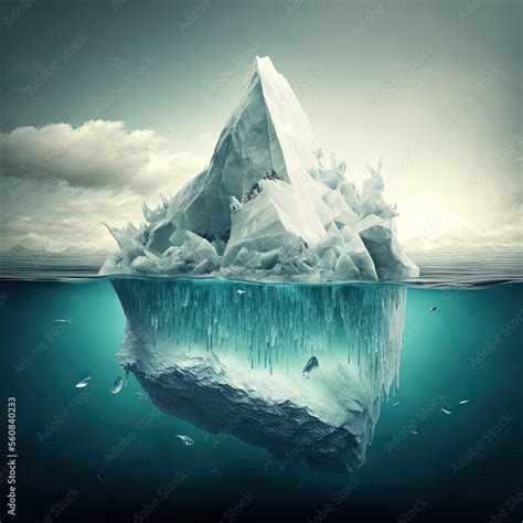 iceberg in water, melting iceberg, dangerous titanic iceberg, blue ...