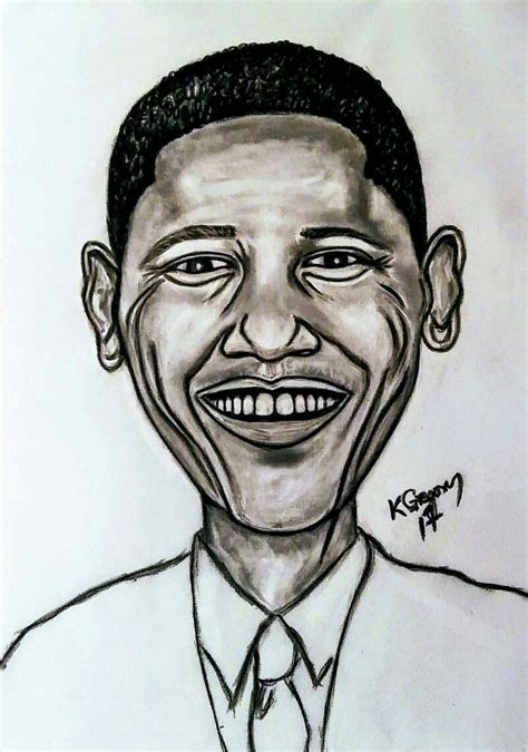 Barack Obama drawing art artist graphite on canvas pencil drawing drawing draw Male Sketch, Draw ...