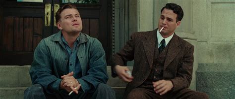 Leonardo DiCaprio as Teddy Daniels, and Mark Ruffalo as Chuck Aule ...