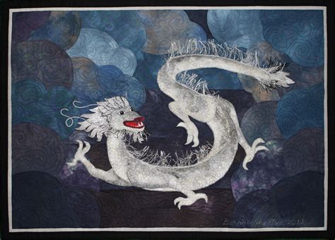 Air Dragon Art Quilt Pattern, a Stunning Asian Style Applique Project in a Series of 4 Elemental ...