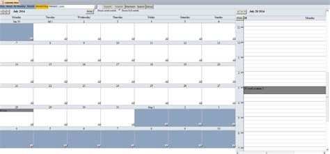 Enhanced Calendar Scheduling Database Template | Calendar Database