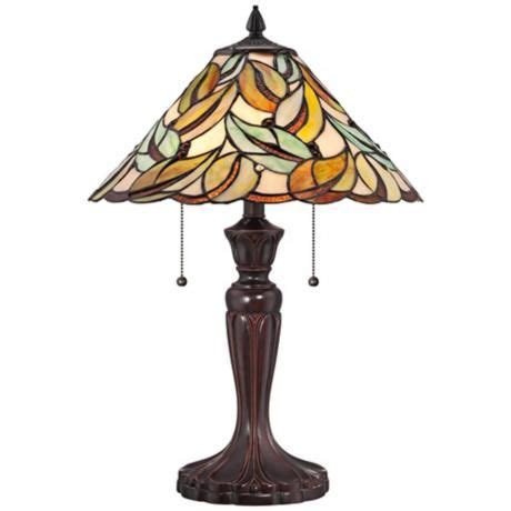 Quoizel Gardner Tiffany Style Table Lamp - #3X209 | Lamps Plus | Tiffany style table lamps ...