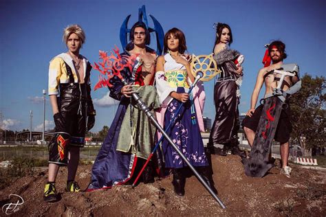 yuna tidus lulu seymour jecht cosplay group FF X by HikkiKatastrophic on DeviantArt