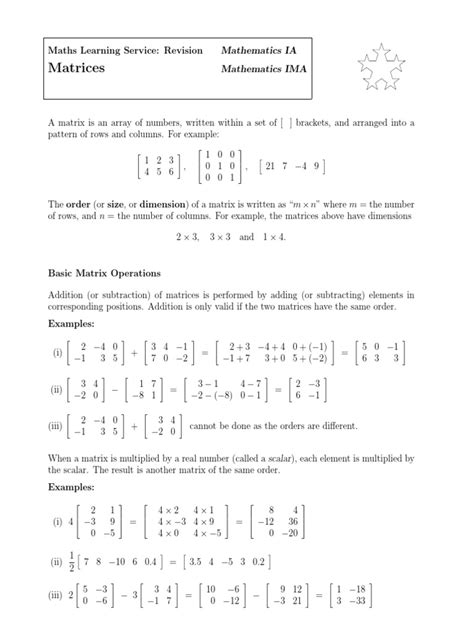 Matrices inverses Revision | Matrix (Mathematics) | Determinant