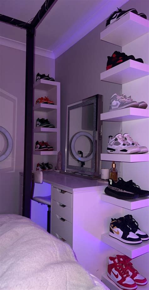 Pin by Azsev on Bedroom:) | Bedroom makeover, Bedroom interior, Sneakerhead room