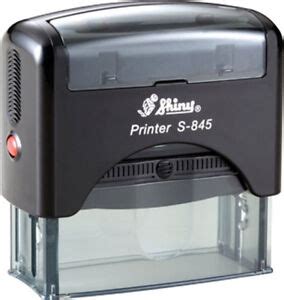 Shiny Printer S-845 Custom 6 Line Text / Address Office Self-ink Rubber ...