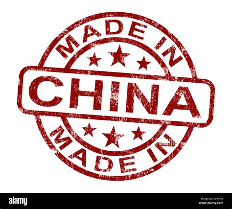 Made In China Stamp Showing Chinese Product Or Produce Stock Photo - Alamy