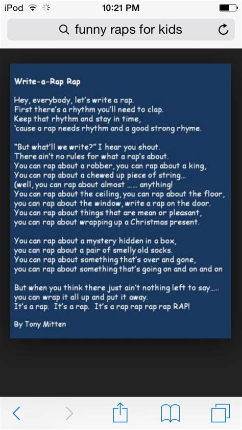 Rap Lyrics That Rhyme For Kids