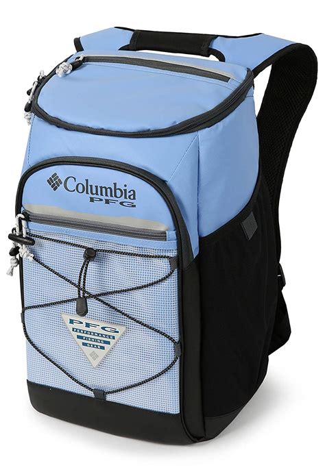 Columbia PFG Roll Caster 30 Can Insulated Backpack Cooler, White Cap