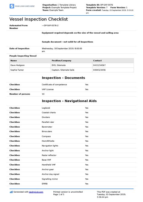 Vessel Inspection Checklist: Smarter Than PDF