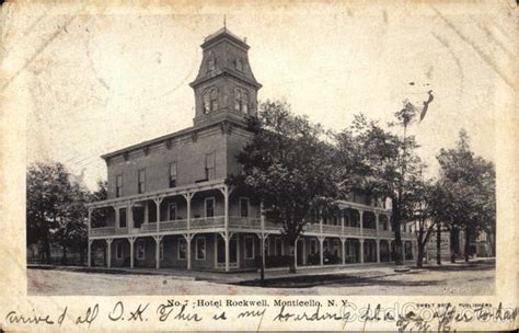 Hotel Rockwell Monticello, NY Postcard