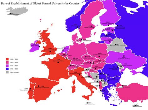 Oldest Universities in Europe by Country : r/europe