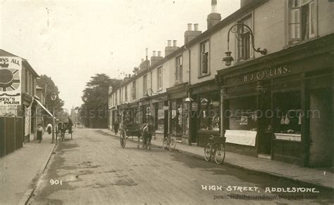 Postcards Then and Now: Addlestone, Surrey, High Street c1910