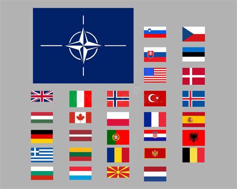 Set of nato flags stock illustration. Illustration of nato - 193979292