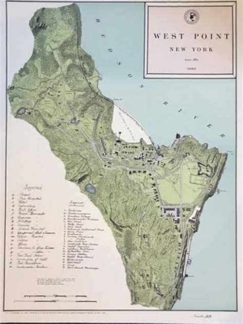 Map of West Point, 1883 - Daughters of the U.S. Army Gift Shop (DUSA)