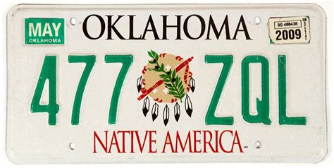 2009 Oklahoma License Plate