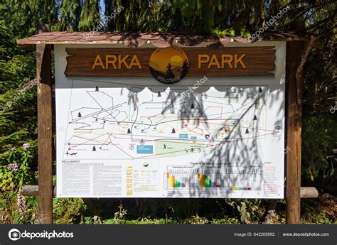 Sibiu Romania October 2022 Adventure Arka Park Paltinis Map Entrance ...