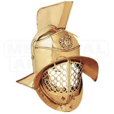 Gladiator Brass Arena Helmet - AH-6203B by Medieval Armour, Leather Armour, Steel Armour ...