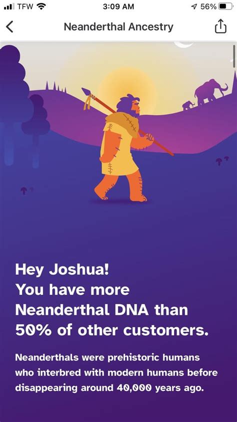 My Neanderthal Ancestry : 23andme