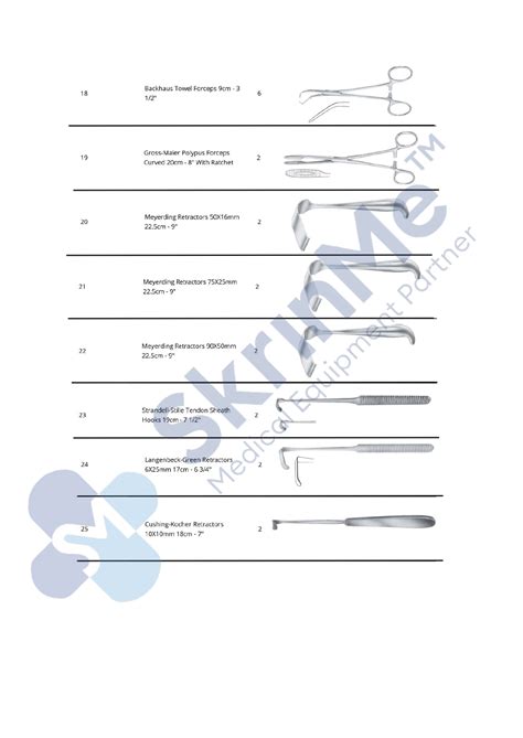 BASIC HAND SURGERY INSTRUMENTS - Skrinme