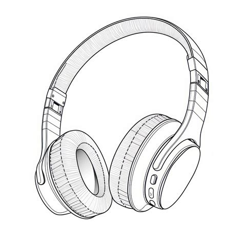 Headphones sketch headset drawing. | Free Photo Illustration - rawpixel