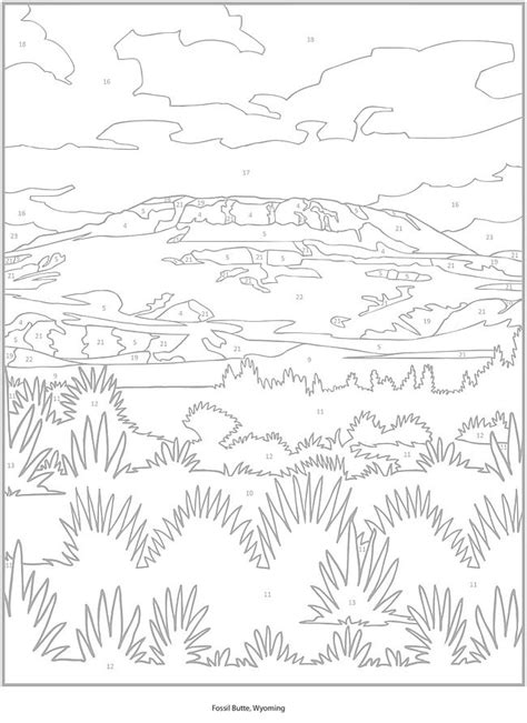 Landscape Paint By Numbers Printable - Printable Templates