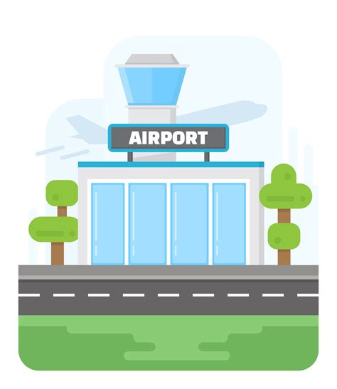 Flat Style Airport 208985 Vector Art at Vecteezy