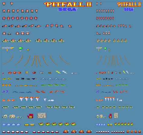 arcade pitfall II general sprite sheet by retroreloads on DeviantArt