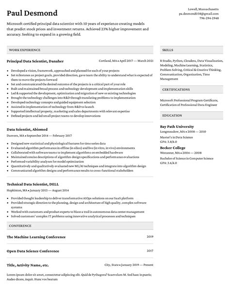 Data Scientist Resume Example & Writing Tips for 2022