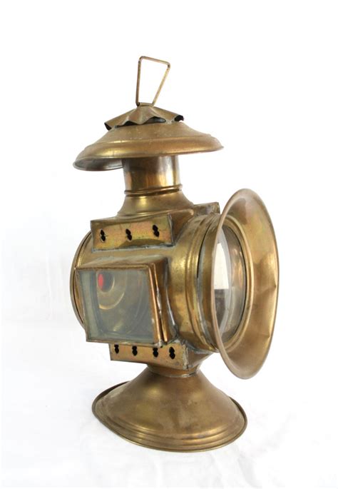 *SOLD* Brass Signal Light Lamp Old Railroad Lantern Train Decor Railway ...