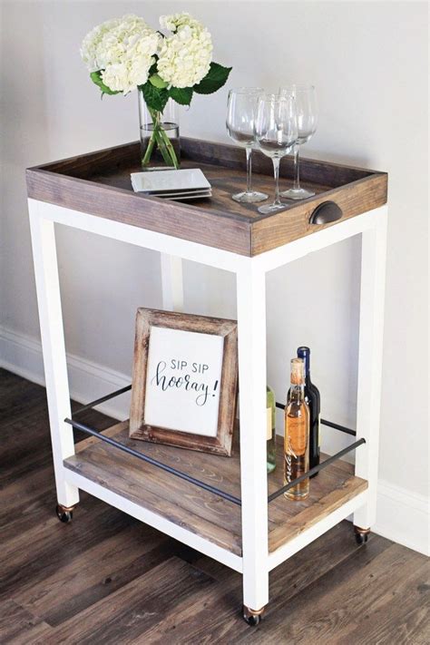 DIY Bar Cart - Angela Marie Made | Wood bar cart, Diy bar cart, Bar ...