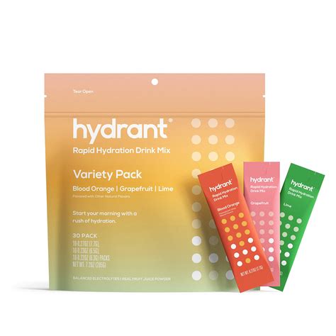 Buy Hydrant Rapid Hydration Mix, Variety Pack, Rehydrate Electrolyte Drink Mix, Electrolytes ...