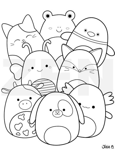 Squishmallow Coloring Page Printable Squishmallow Coloring - Coloring Home Pages | Coloring ...