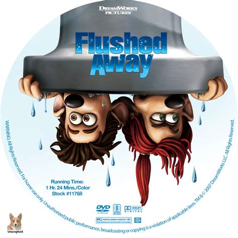 Flushed Away dvd labels (2006) R1 Custom