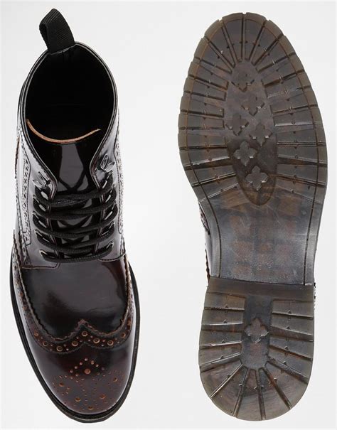 Asos Brogue Boots In Leather, $101 | Asos | Lookastic