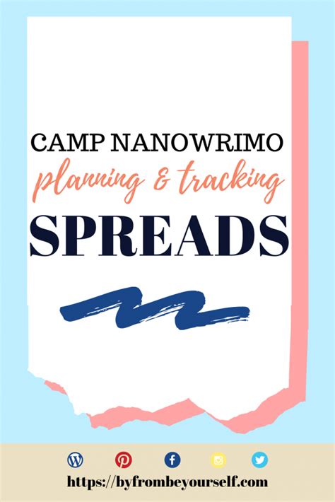 Camp NaNoWriMo Planning And Tracking Pages | Be Yourself Studios