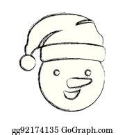 810 Royalty Free Cartoon Snowman Face Drawing Vectors - GoGraph