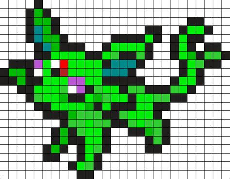 Shiny Espeon Sprite Kandi Pattern | Pokemon cross stitch, Pokemon ...