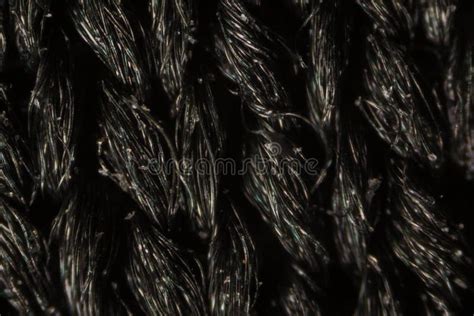 Black Nylon Mesh Cloth Fibers Under the Microscope Stock Image - Image ...