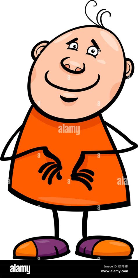 Cartoon Illustration of Funny Little Man Character Stock Photo - Alamy