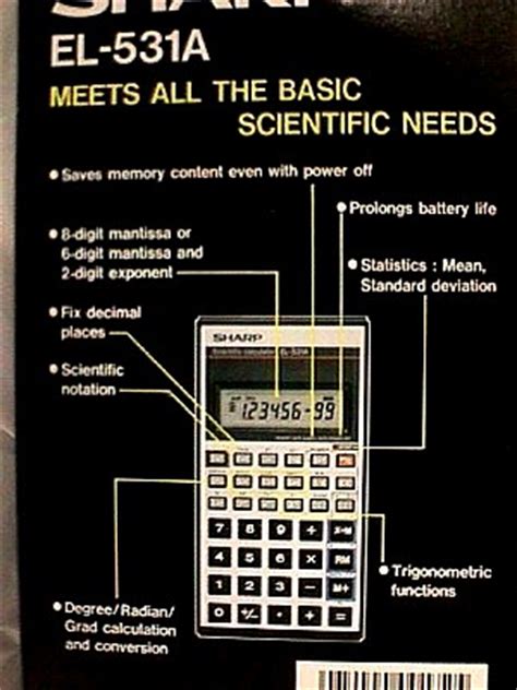 Sharp Elsimate EL-531A 61 Function Scientific Calculator - Jack Berg Sales