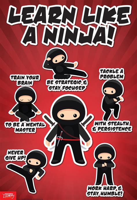 Learn Like A Ninja Poster - Teachers Bazaar : Teachers Bazaar